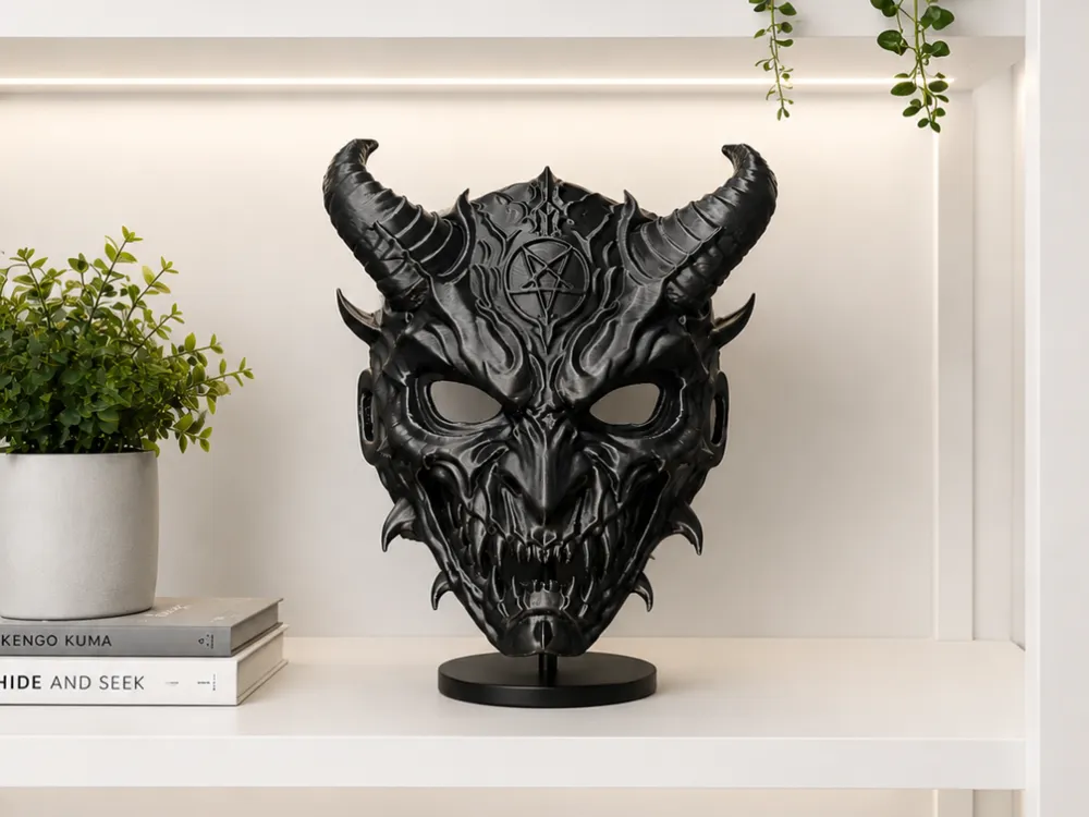 Evil Satanic Demon Mask – 3D Printable Horror Mask - Free 3D Print ...