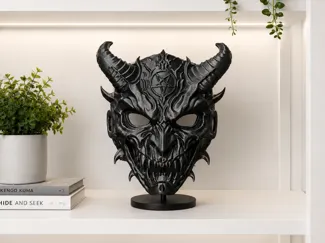 Evil Satanic Demon Mask – 3D Printable Horror Mask