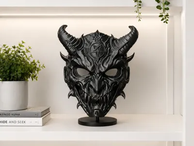 Evil Satanic Demon Mask – 3D Printable Horror Mask