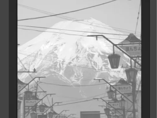 Litofania monte Fuji