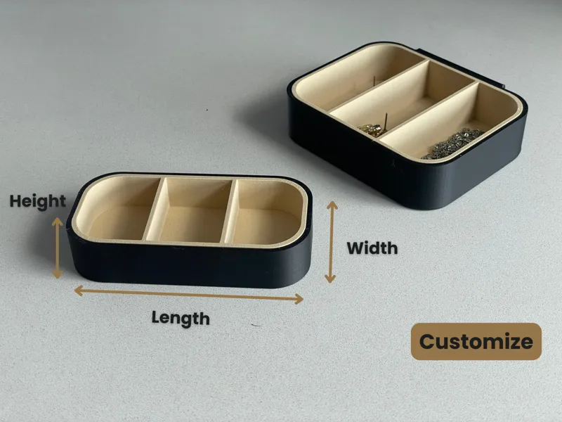 Jewelry box without lid (customizable)