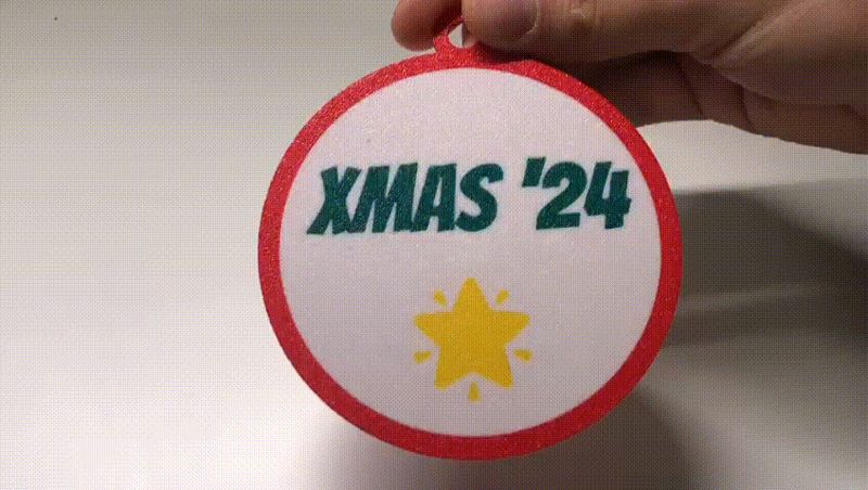 Customizable Multicolor Christmas tree ornament