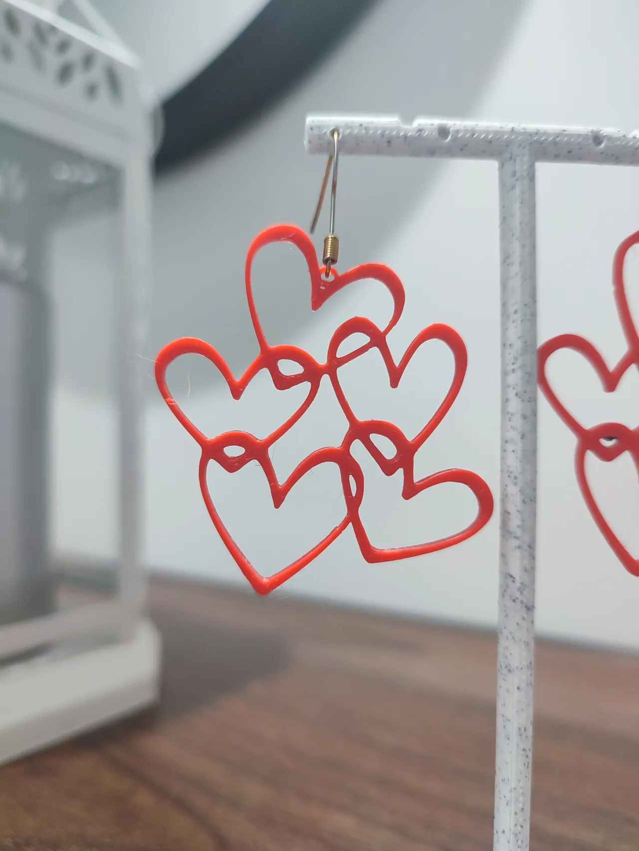 Aretes Red Love Calado view 4
