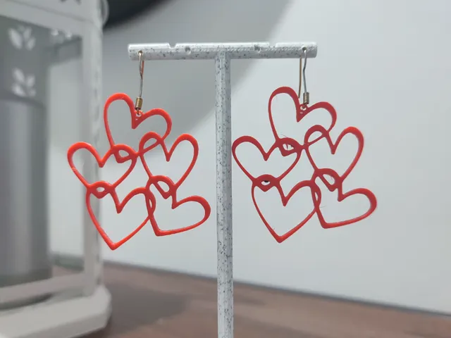 Aretes Red Love Calado
