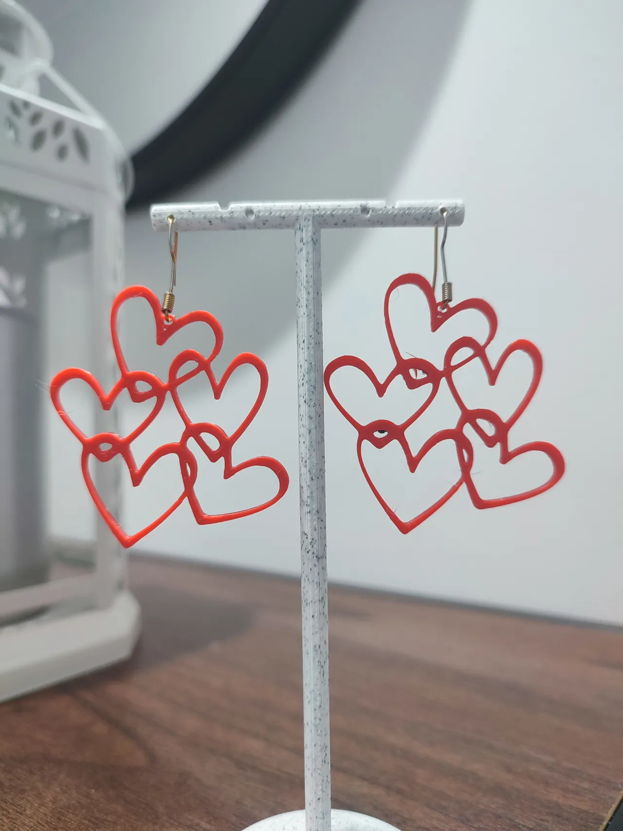Aretes Red Love Calado view 3
