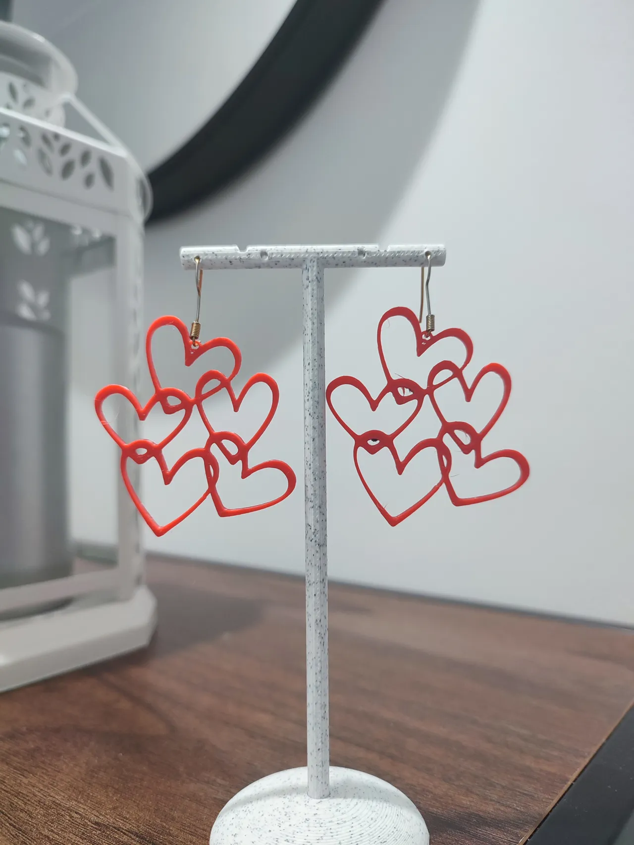 Aretes Red Love Calado view 2