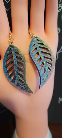 Boucles d'oreilles feuille au style décontracté — photo 2