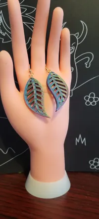 Boucles d'oreilles feuille au style décontracté — photo 3