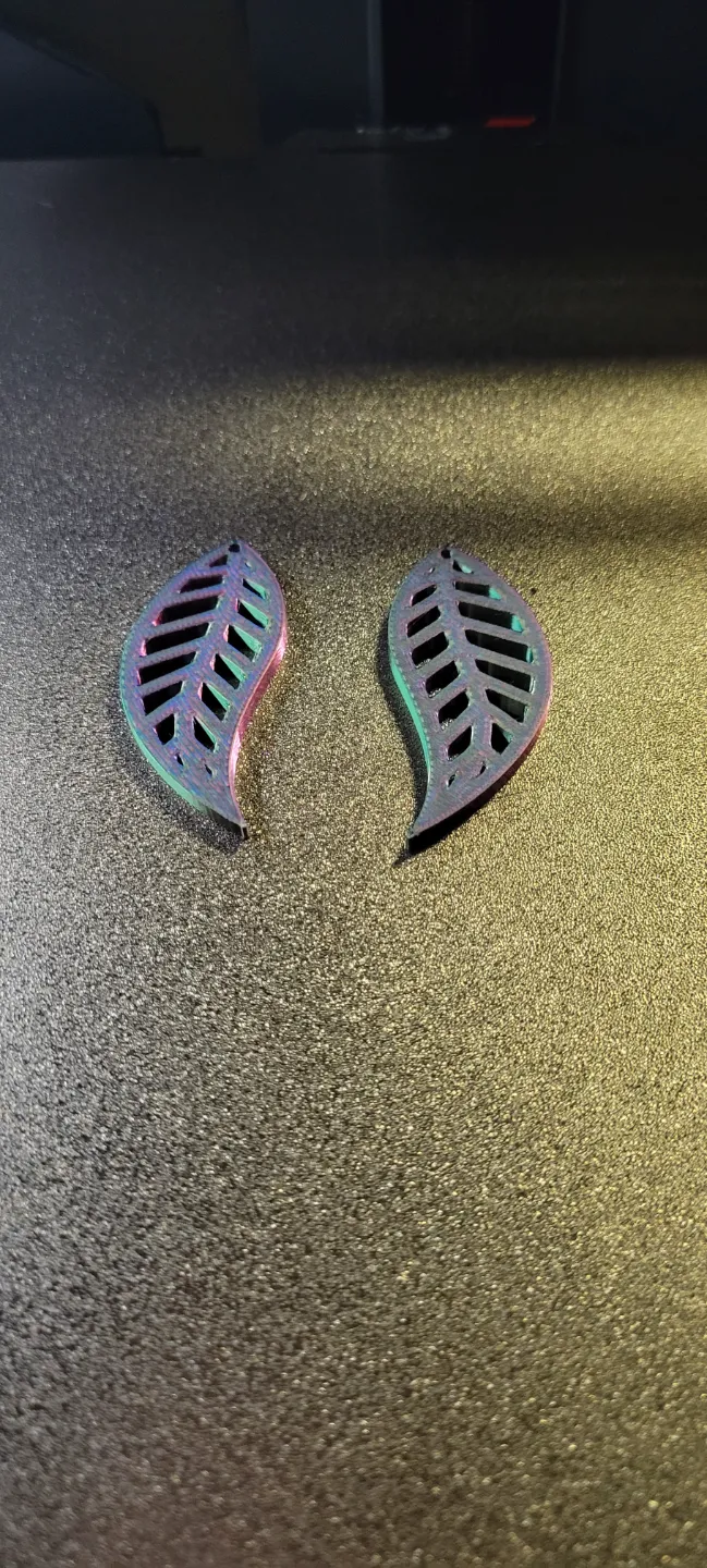 Leafy casual earring design view 4