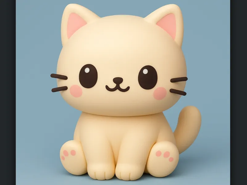 Chibi Cat – Cute Kitty Easy-to-Print Figurine