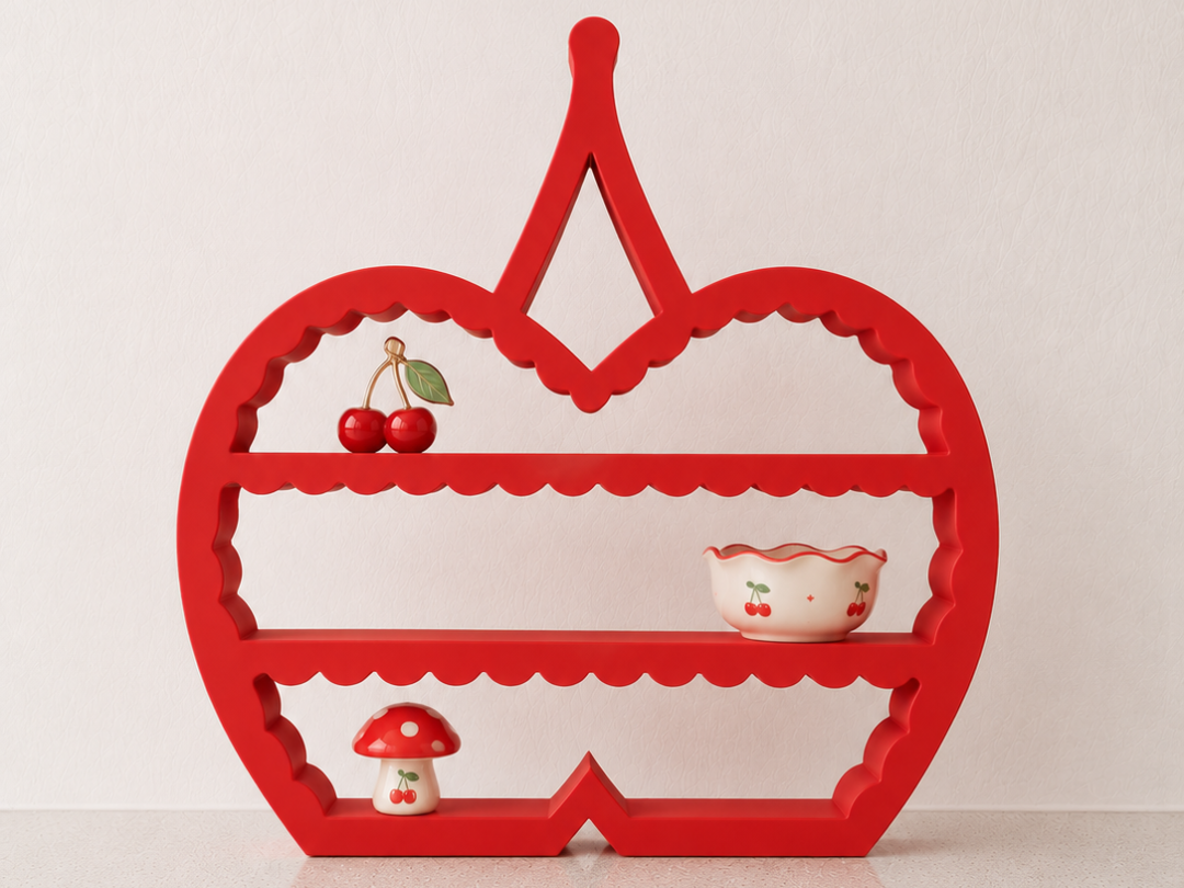 Cute Cherry Shelf Organizer | No Supports