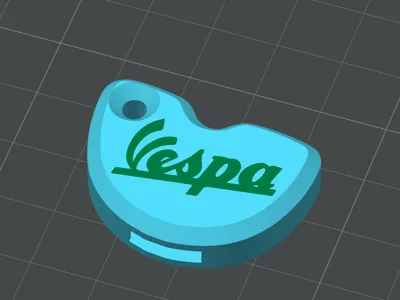 Vespa Blue Key Case