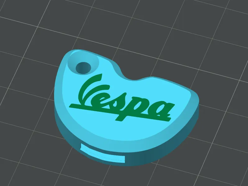 Vespa Blue Key Case