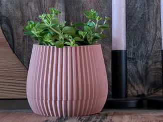 Ripple Flowerpot with drip tray