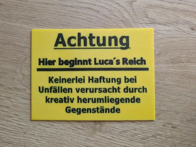Achtung keine Haftung im Slicer änderbar