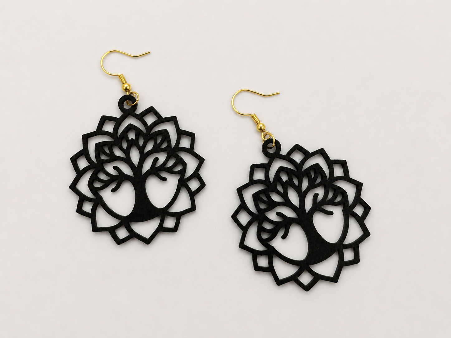 Tree of Life Mandala Earrings – Elegant Statement