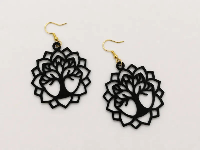 Tree of Life Mandala Earrings – Elegant Statement