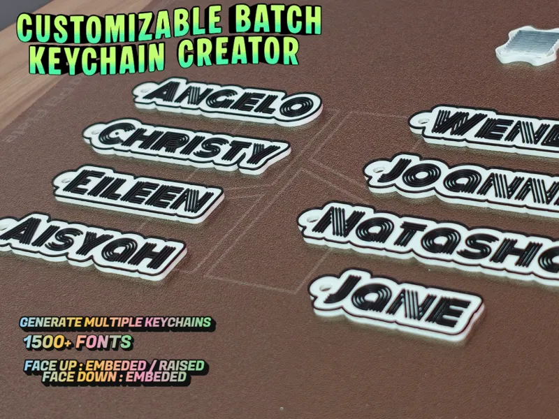 Customizable Batch Keychain Creator