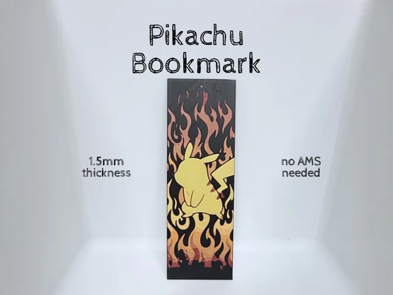 Pokemon Pikachu Fire Bookmark – 150x50x1.5mm