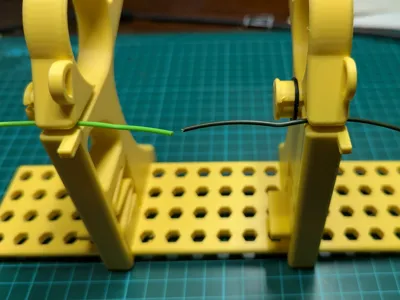 Soldering, fishing line, thread holder
