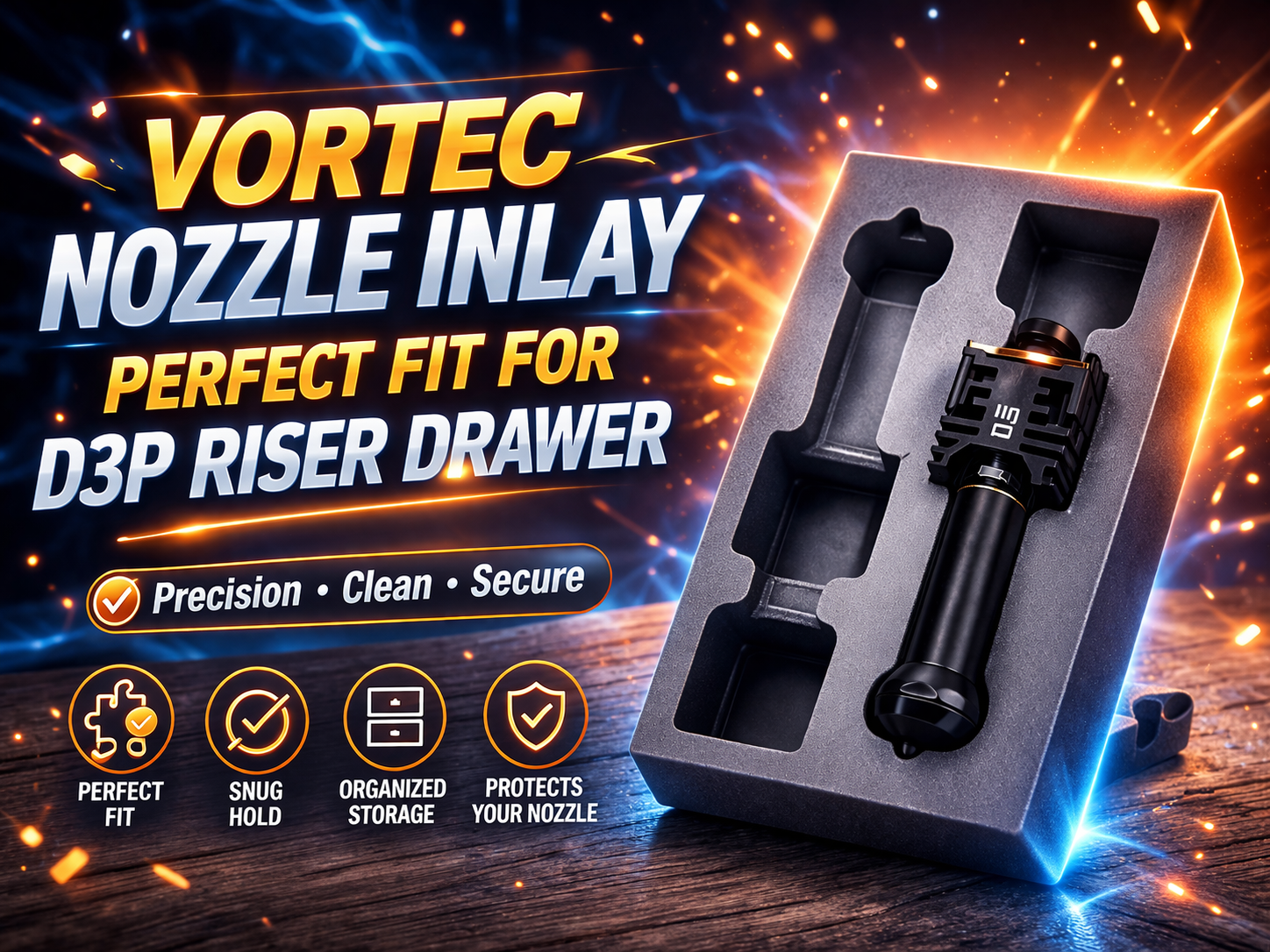 H2C Vortek Schubladeneinsatz für D3P Schubladen