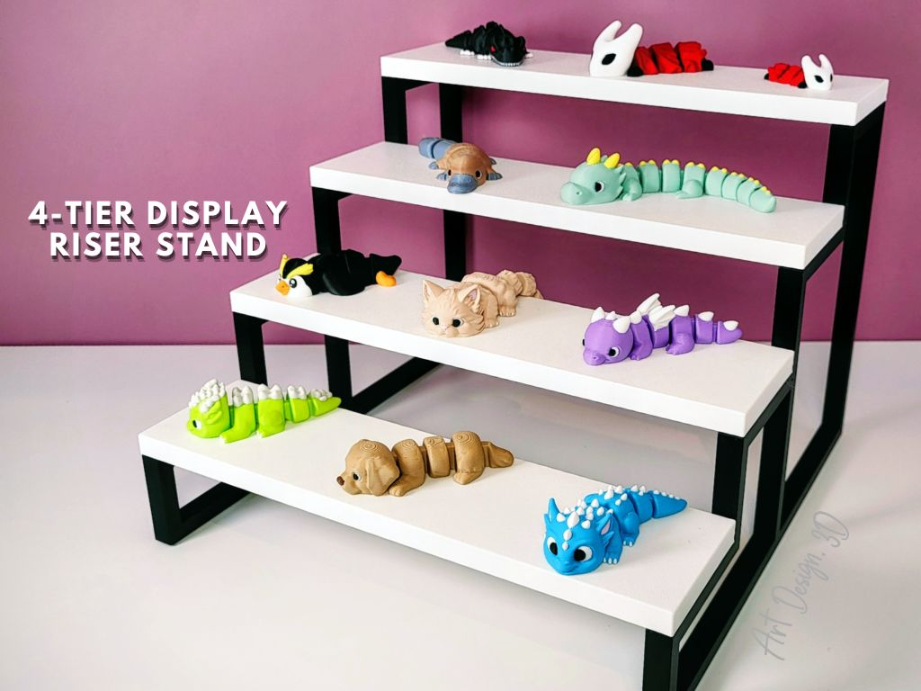 4-Tier Display Riser Stand