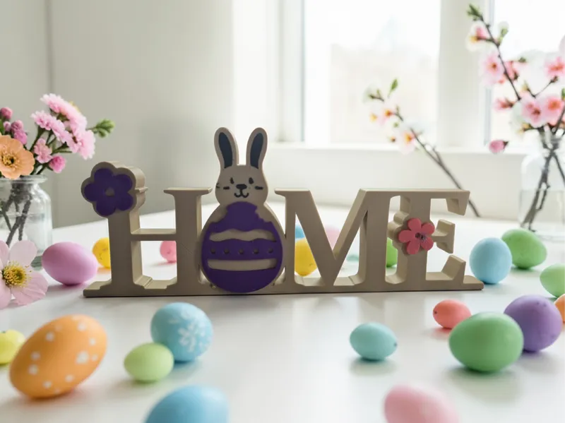 Layered Easter “HOME” Stand – Customisable Colours