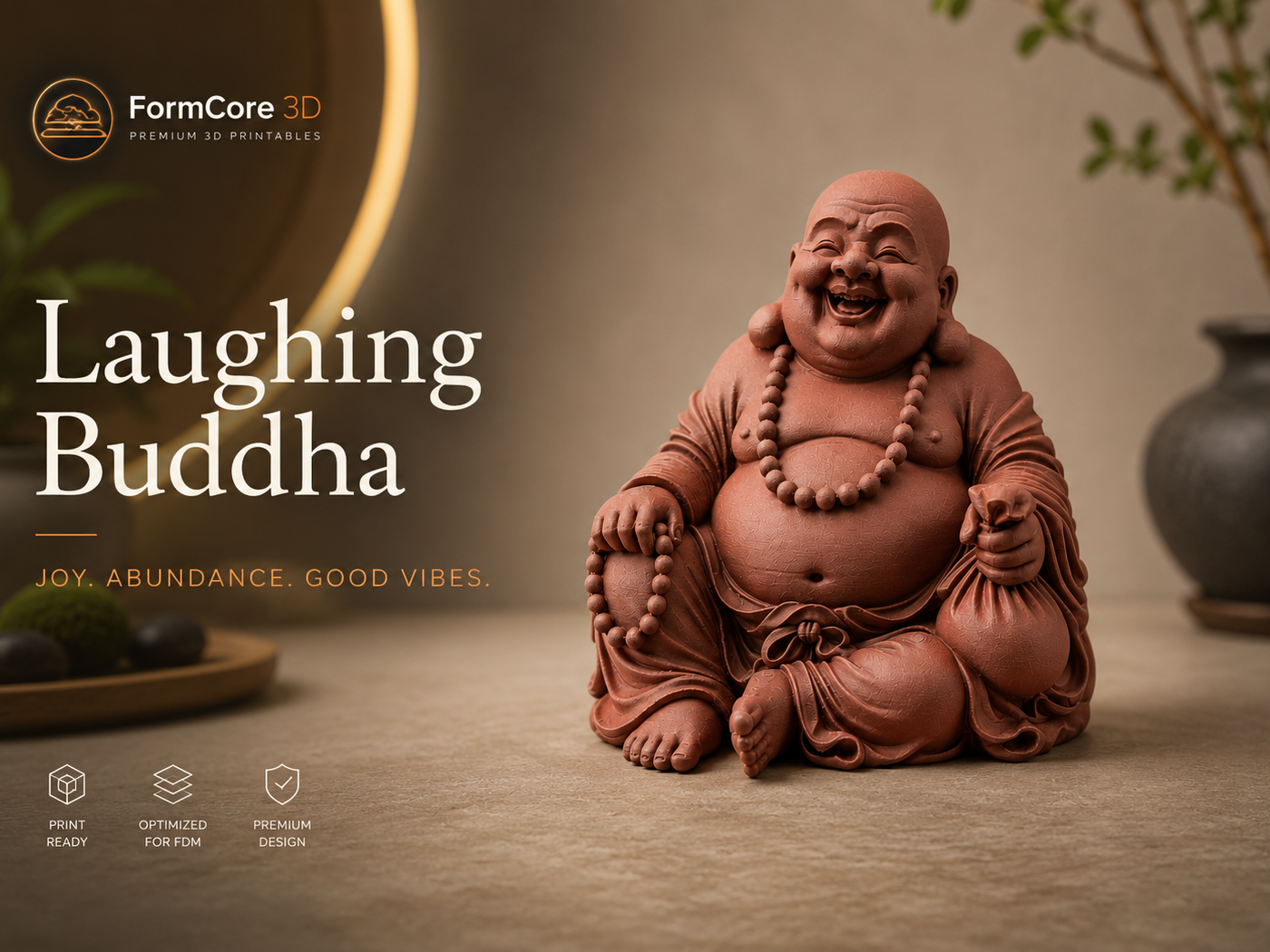 The Laughing Buddha Sculpture