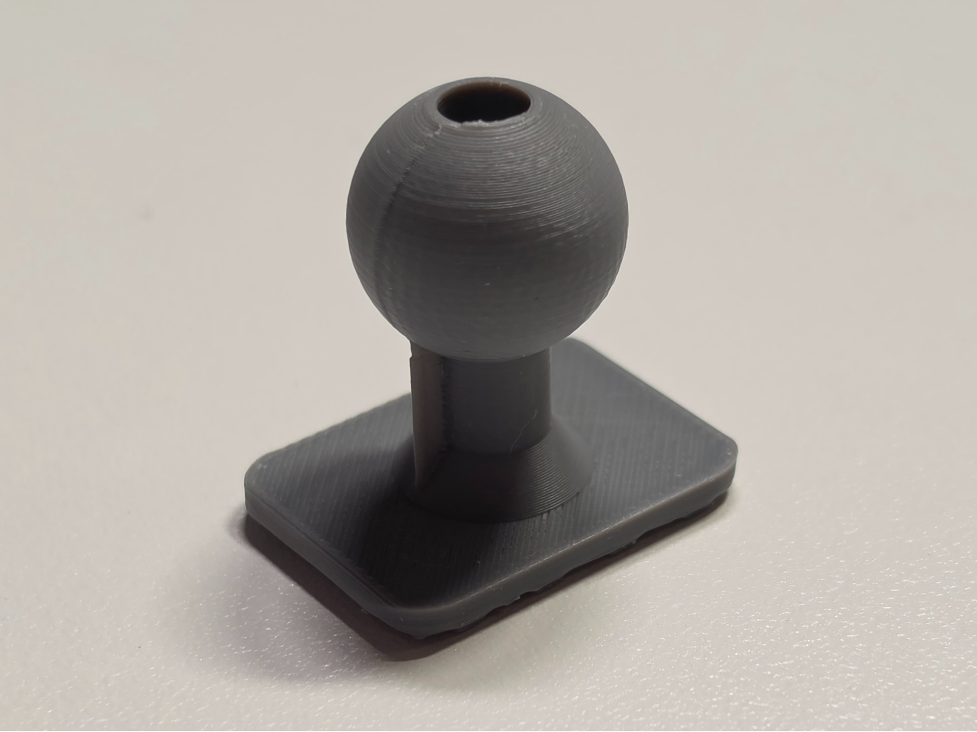 17mm Ball Joint Mount (Male) on Ribbed Base Plate