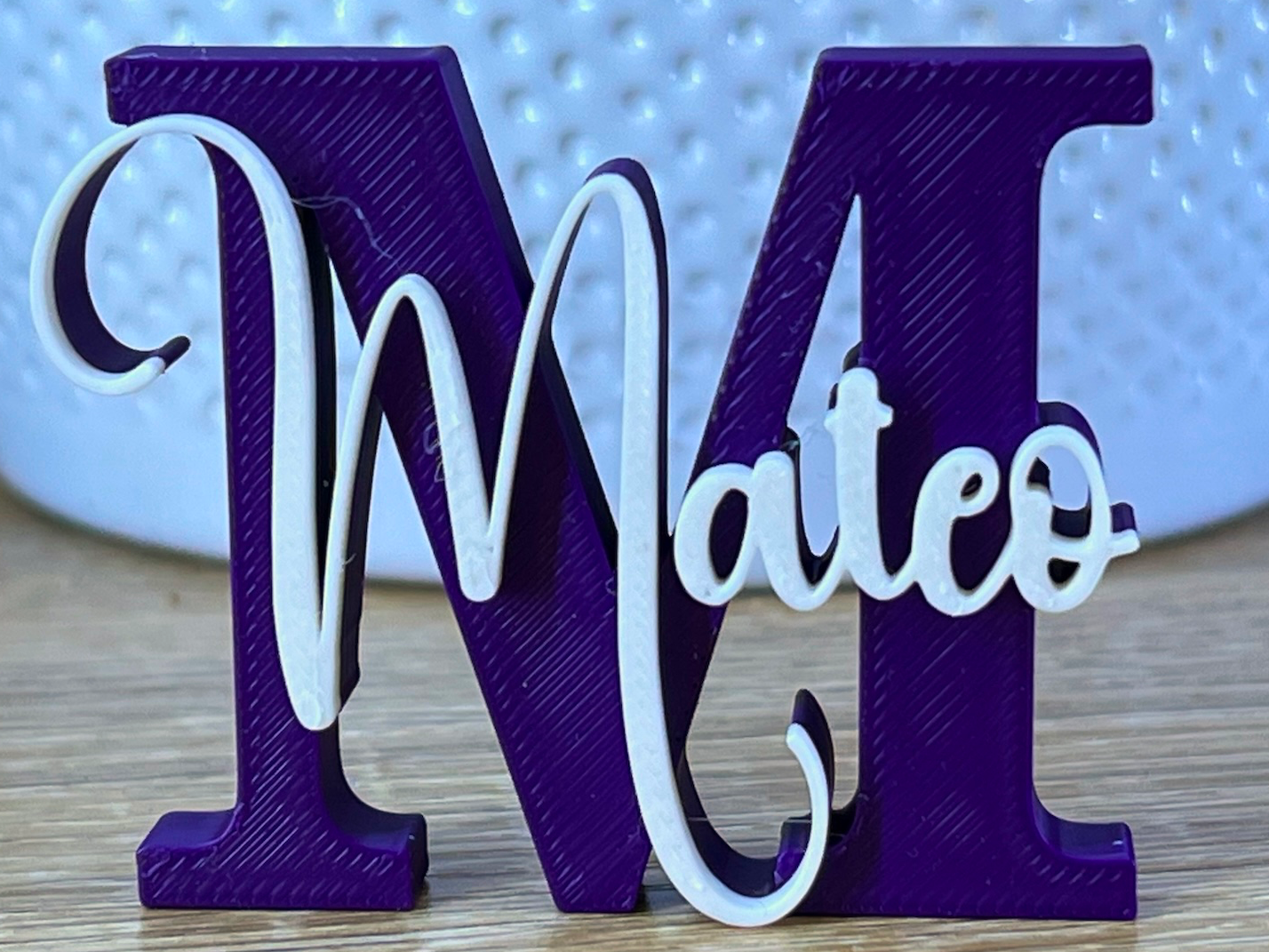 MATEO name sign ornament nameplate initial