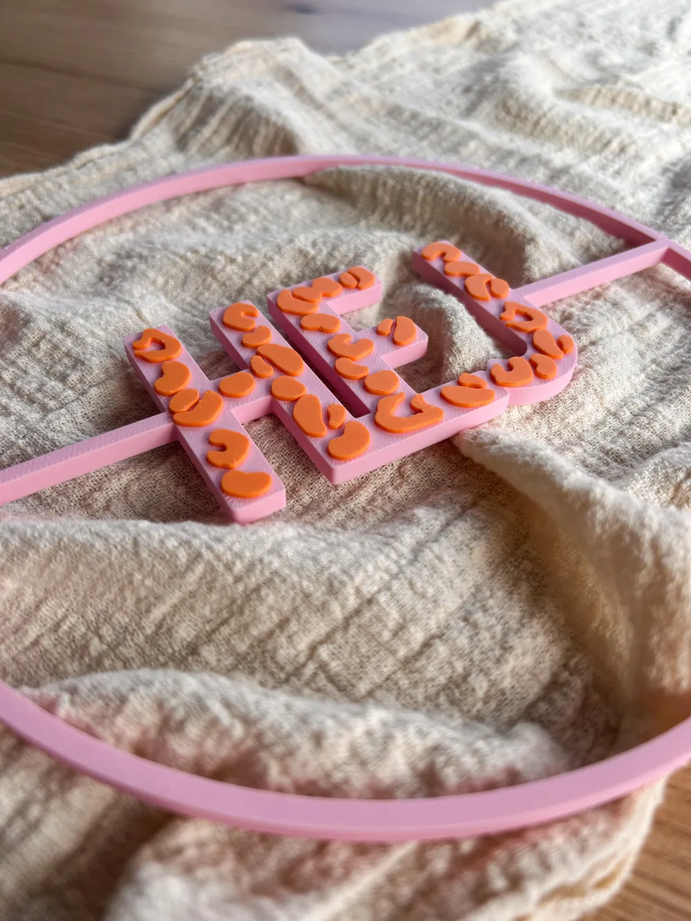 Hej Sign HEJ Door Wreath Decorative Wreath Door Sign Flower Leo Design - Free 3D ...
