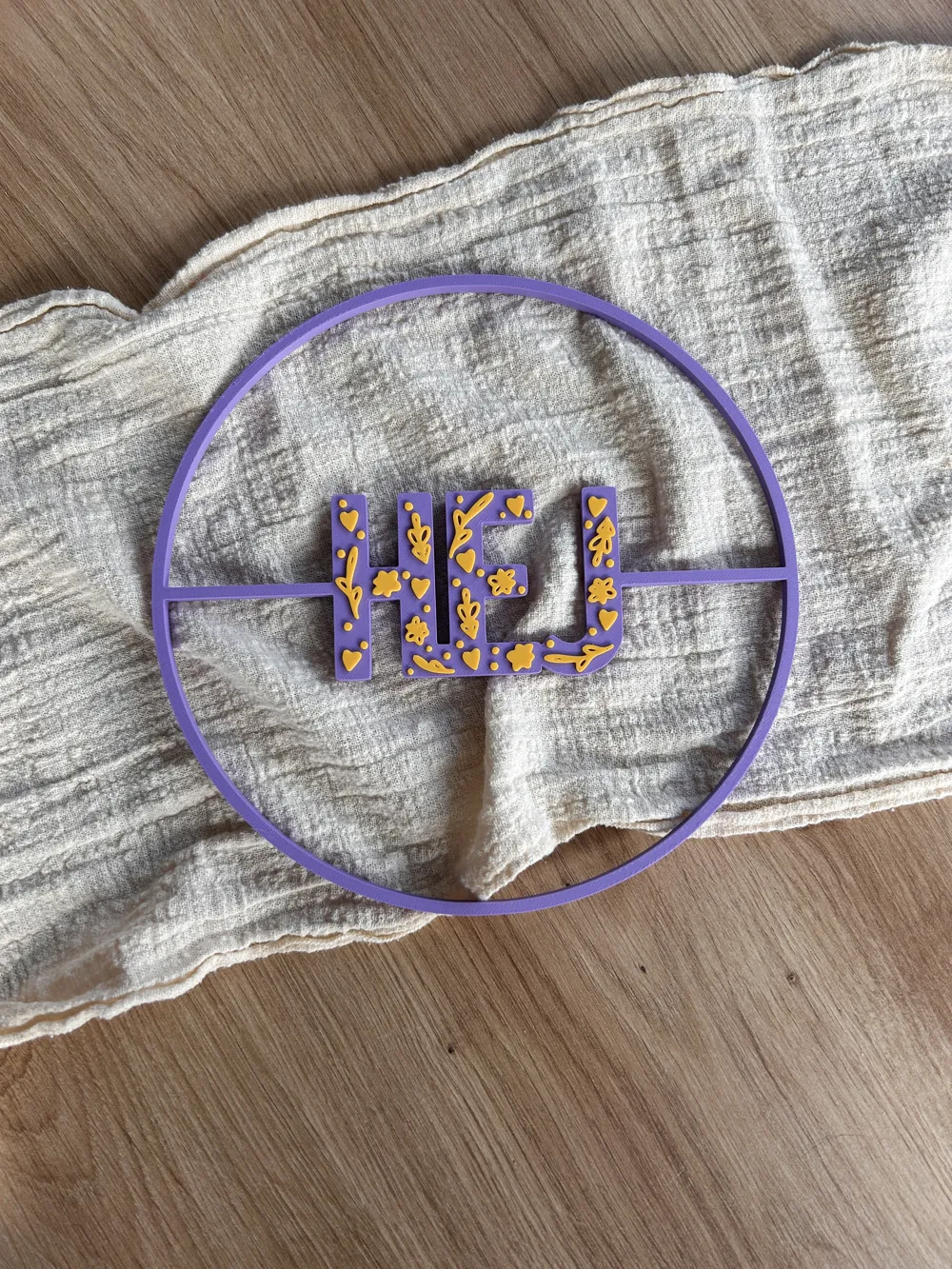 Hej Sign HEJ Door Wreath Decorative Wreath Door Sign Flower Leo Design - Free 3D ...
