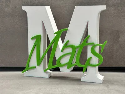 Letter with the name Mats