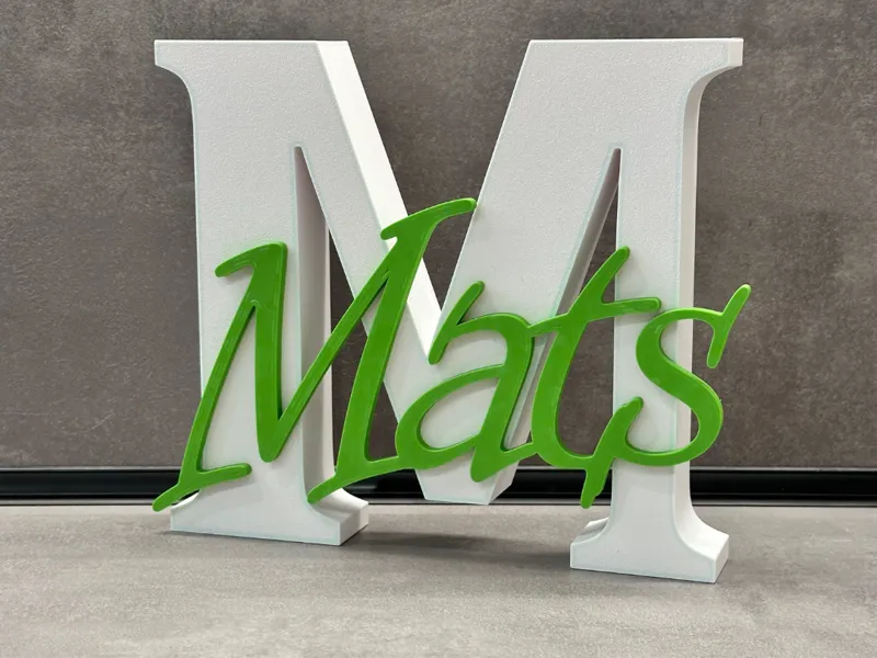 Standbuchstabe mit Name Mats