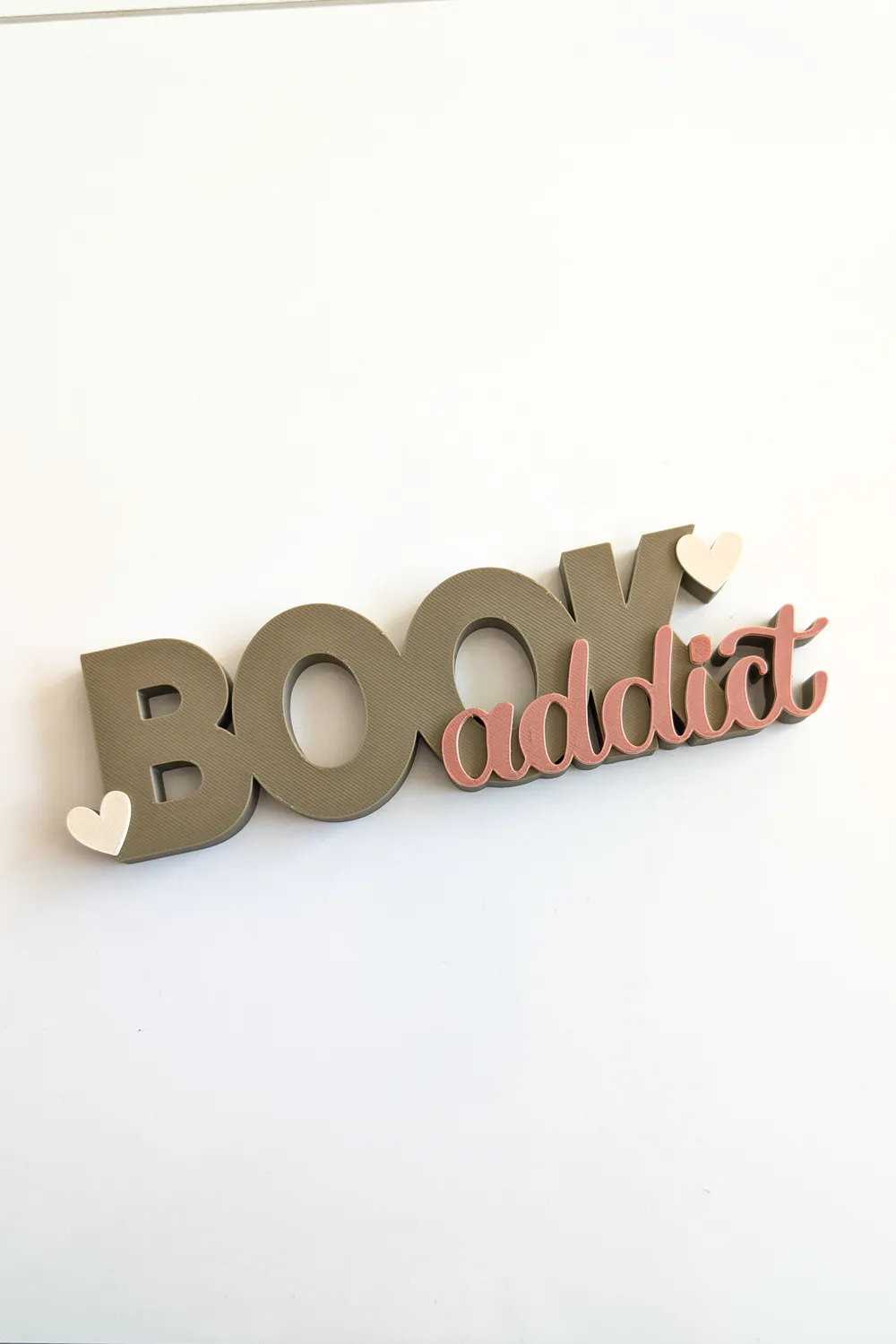 BOOK ADDICT – lettering - Free 3D Print Model - MakerWorld