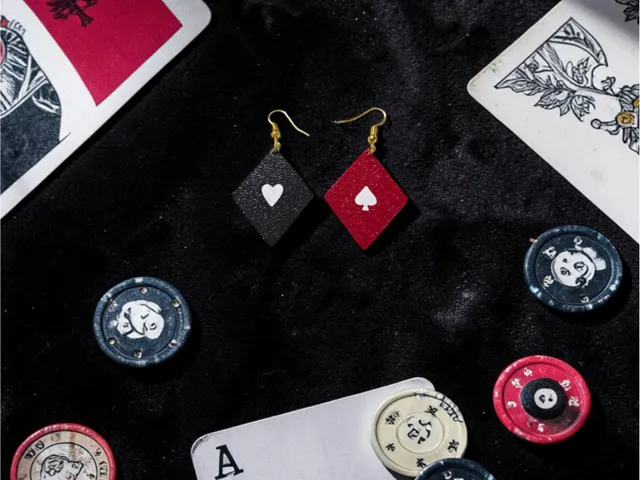 Diamonds poker earrings