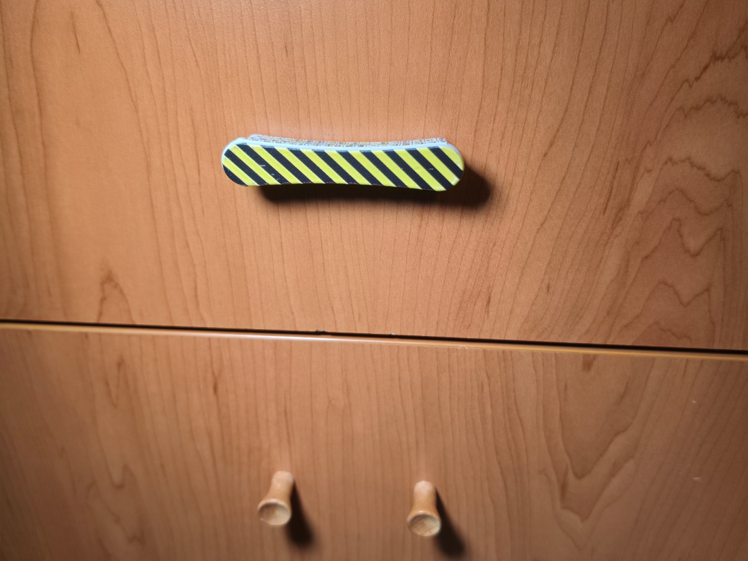 Triple Sided UV Textured Themed Drawer handle.
