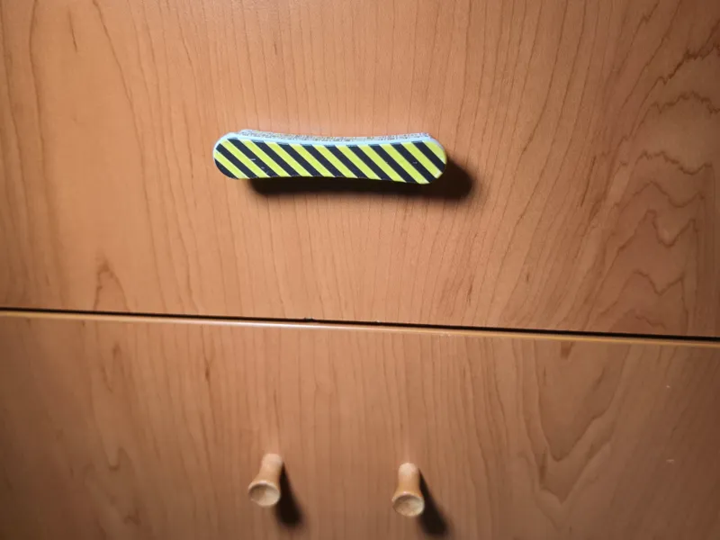 Triple Sided UV Textured Themed Drawer handle.