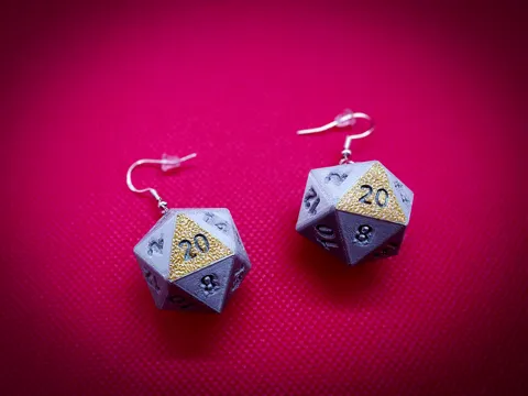 D20 Dice Earrings view 4