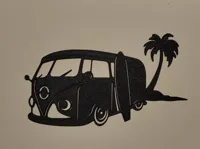 Décoration murale VW T1 surf — photo 2