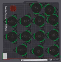 Full Plate of 13, Removed 1 Color. 