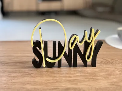 Decorative Text Sunny Day