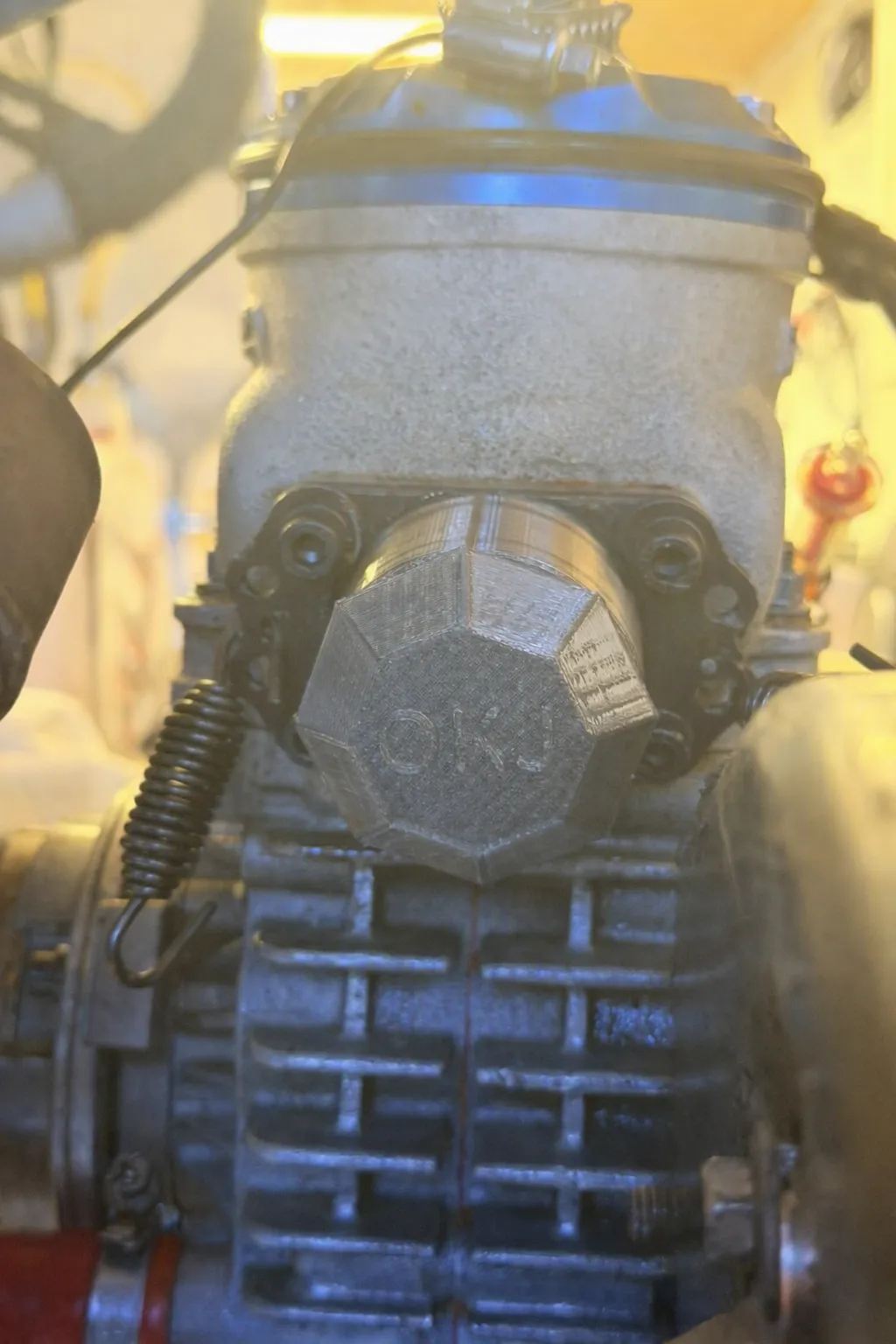 Exhaust plug for IAME OK Junior engine view 4
