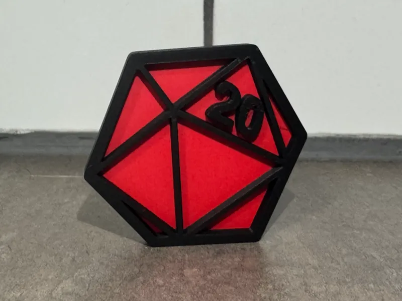 D20 Dice Shadow Box