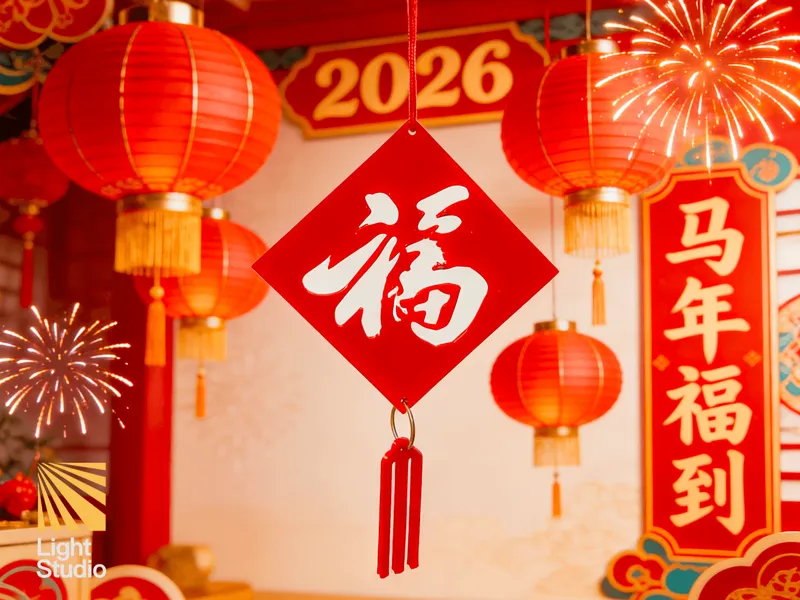 2026马年新春挂件：马年福到！
