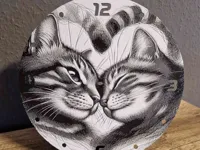 Cat Love Uhr 24cm