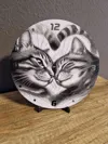 Cat Love Clock 30cm