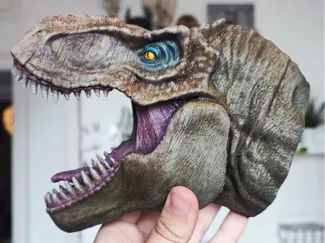 Hyper realistic Trex head