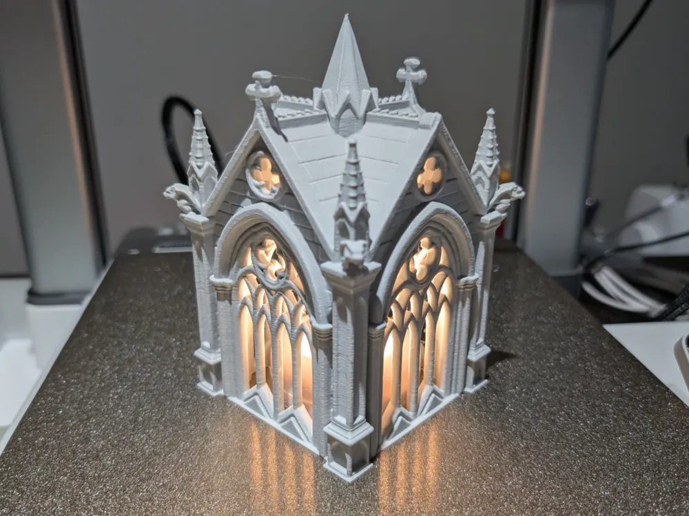 Accesorio de iluminación decorativa: Tealight Halloween Mausoleum. Referencia del modelo original.