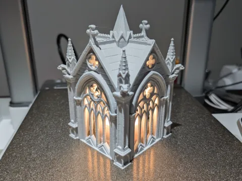 Accesorio de iluminación decorativa: Tealight Halloween Mausoleum — referencia de MakerWorld